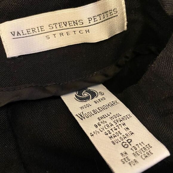 Vintage Valerie Stevens Black Wool Pleated Mini Skirt - Picture 4 of 4